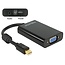 Premium Mini DisplayPort 1.1a auf VGA Adapter mit Audio, Schwarz - 0,15 m