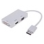 DisplayPort 1.1 auf HDMI, DVI & VGA Adapter Weiß - 0,15 m