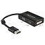 Premium DisplayPort 1.1a auf HDMI, DVI & VGA Adapter, Schwarz - 0,15 m