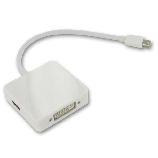 Mini DisplayPort 1.1 auf HDMI, DVI & DisplayPort Adapter Weiß - 0,20 m