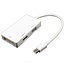 Mini DisplayPort 1.1 auf HDMI, DVI & VGA Adapter Weiß - 0,20 m