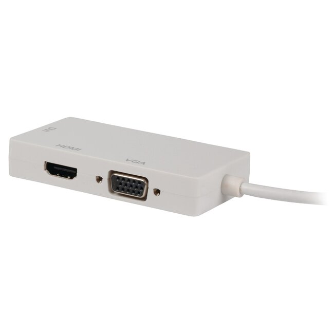 Mini DisplayPort 1.1 auf HDMI, DVI & VGA Adapter Weiß - 0,20 m
