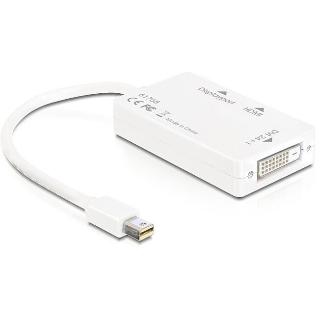 Premium Mini DisplayPort 1.1a auf HDMI, DVI und DisplayPort Adapter Weiß - 0,15 m
