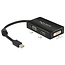 Premium Mini DisplayPort 1.1a auf HDMI, DVI & VGA Adapter, Schwarz - 0,15 m