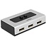 DeLOCK DisplayPort Umschalter 2-zu-1 Version 1.4 (5K 60 Hz) Grau/Schwarz