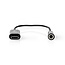 Nedis USB-C auf 3,5mm Klinke Audio Adapter - aktiv - High-Res Audio / Schwarz - 0,15 m