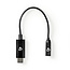 Nedis USB-C auf 3,5mm Klinke Audio Adapter - aktiv - High-Res Audio / Schwarz - 0,15 m