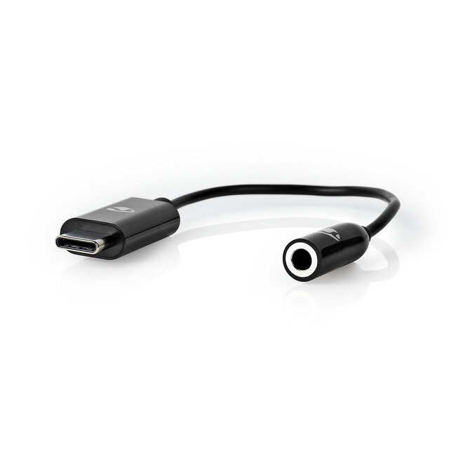 Nedis USB-C auf 3,5mm Klinke Audio Adapter - aktiv - High-Res Audio / Schwarz - 0,15 m