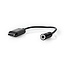 Nedis USB-C auf 3,5mm Klinke Audio Adapter - aktiv - High-Res Audio / Schwarz - 0,15 m
