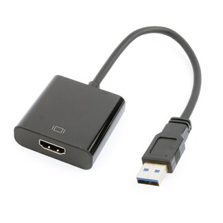 Cablexpert USB 3.0 auf HDMI Adapter / Schwarz - 0,15 m