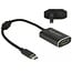 Premium USB-C auf HDMI & USB-C PD Adapter mit DP Alt Mode (4K 60 Hz) / Schwarz - 0,20 m