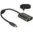Premium USB-C auf Mini DisplayPort & USB-C PD Adapter mit DP Alt Mode (4K 60 Hz) / Schwarz - 0,20 m