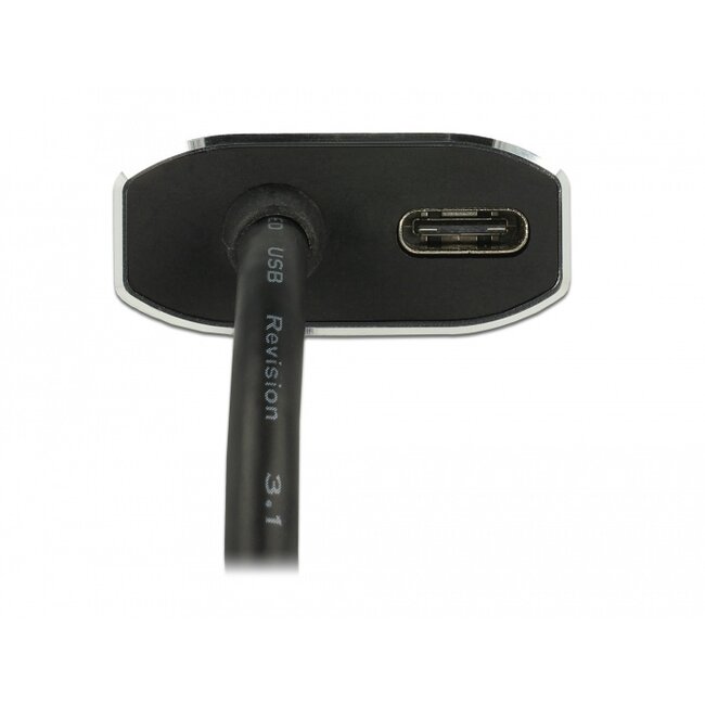 Premium USB-C auf Mini DisplayPort & USB-C PD Adapter mit DP Alt Mode (4K 60 Hz) / Schwarz - 0,20 m