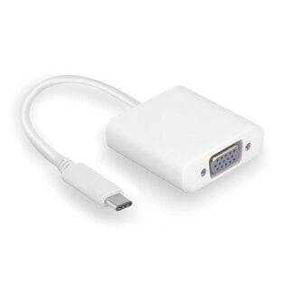 MaxTrack USB-C auf VGA Adapter mit DP Alt Mode (1920 x 1200) / Weiß - 0,15 m