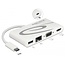 Premium USB-C Dockingstation mit HDMI, VGA, RJ45, USB-A & USB-C, DP Alt Mode, weiß - 0,15 m