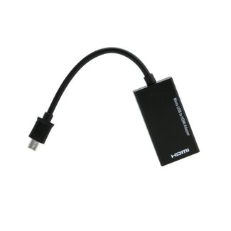 Dolphix USB Micro-zu-HDMI MHL Adapter - 5-polig / Schwarz - 0,20 m