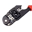 Crimpzange für RJ45-Stecker – Metall / Rot/Schwarz