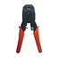 Crimpzange für RJ45, RJ12, RJ11 und RJ10 Stecker - Metall / Rot/Schwarz