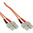 Premium SC Duplex LWL Patchkabel - Multimode OM1 - Orange / LSZH - 1 Meter