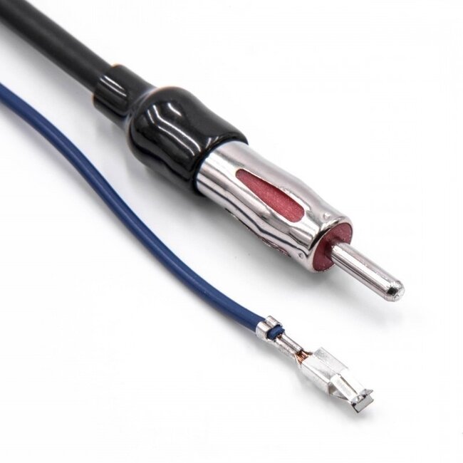 2x Fakra Z (m) - DIN (m) Autoantenne Adapter mit Phantomspeisung - RG174 - 50 Ohm / Schwarz - 0,30 m
