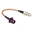Fakra D (m) - FME (w) Adapterkabel RG316 50 Ohm Transparent 0,15 m