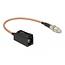 Fakra A (w) - FME (w) Adapterkabel RG316 50 Ohm Transparent 0,20 m
