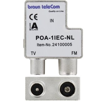 Braun Telecom Braun Telecom RTV-Splitter POA 1 IEC-NL 2 Ausgänge 5-2000 MHz (Horizon Box)