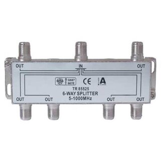 S-Impuls F-Splitter mit 6 Ausgängen / 5-1000 MHz
