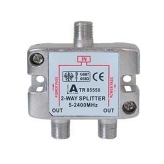 S-Impuls F-Satellitenverteiler mit 2 Ausgängen / 5-2400 MHz