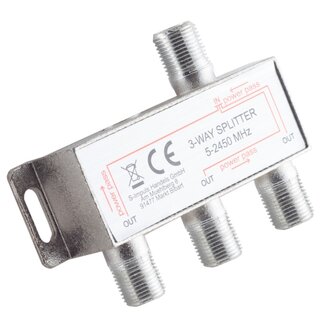 S-Impuls F-Satellitenverteiler mit 3 Ausgängen / 5-2400 MHz