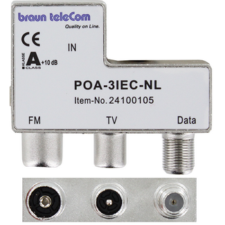 Braun Telecom Braun Telecom POA 3 IEC-NL Radio/TV/Datenfilter Push-On
