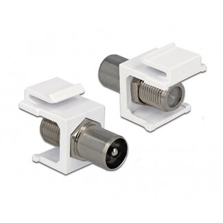 Goobay Keystone Modul F (v) - Koax IEC (m) / Weiß