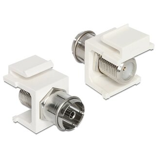 LogiLink Keystone Modul F (v) - Koax IEC (v) / Weiß