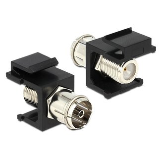 DeLOCK Keystone Modul F (v) - Koax IEC (v) / Schwarz