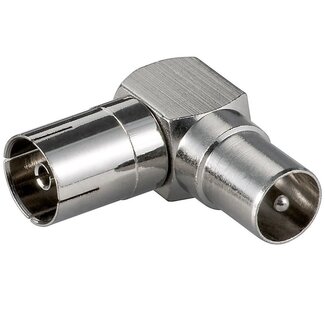 Goobay IEC (m) - IEC (w) Winkel-Koaxialadapter Metall