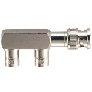 Electrovision BNC Verteiler 1x Stecker - 2x Buchse - rechtwinklig - 50 Ohm