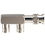 BNC Verteiler 1x Stecker - 2x Buchse - rechtwinklig - 50 Ohm