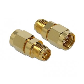 DeLOCK RP-SMA (w) auf SMA (m) Adapter - 50 Ohm / 10 GHz