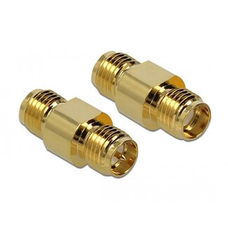 DeLOCK RP-SMA (m) zu SMA (m) Adapter - 50 Ohm / 10 GHz