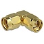 RP-SMA (m) auf SMA (m) Winkeladapter - 50 Ohm
