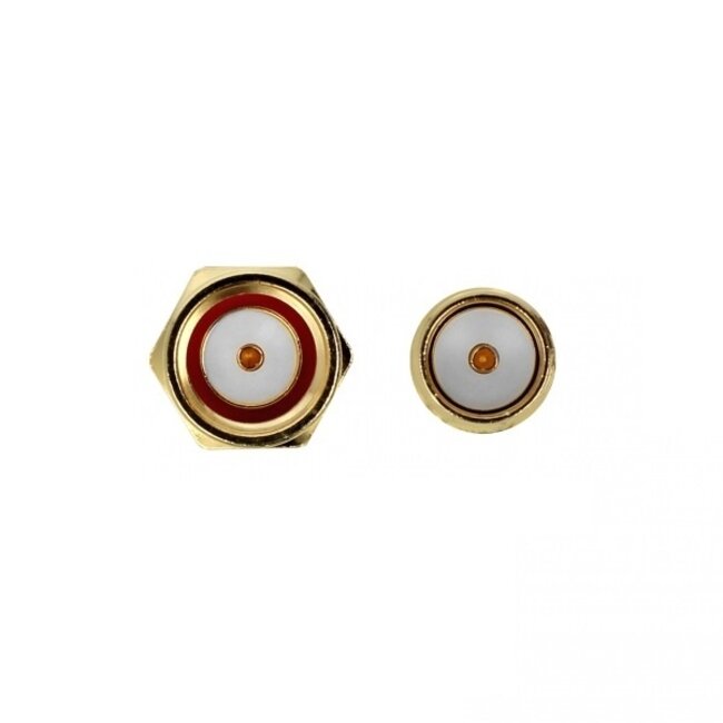 RP-SMA (m) auf SMA (w) Winkeladapter - 50 Ohm / 10 GHz