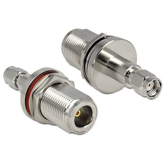 DeLOCK N (w) - RP-SMA (m) Einbauadapter / 50 Ohm