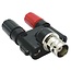 BNC (w) auf 2x Bananenstecker (w) Adapter | 50 Ohm