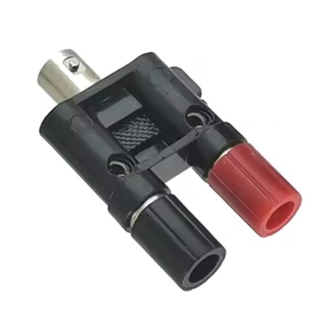 BNC (w) auf 2x Bananenstecker (w) Adapter | 50 Ohm