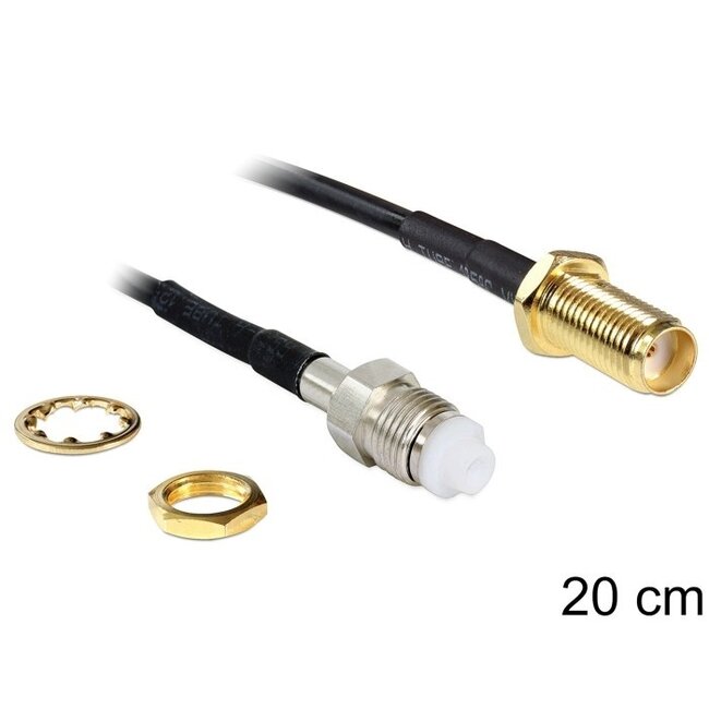 FME (w) - SMA (w) Kabel - RG-174 / 50 Ohm - 0,20 m