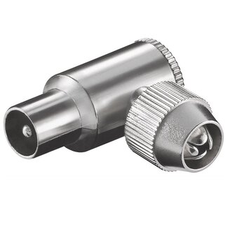 S-Impuls Koax IEC (m) Schraubverbinder - Metall / Winkel