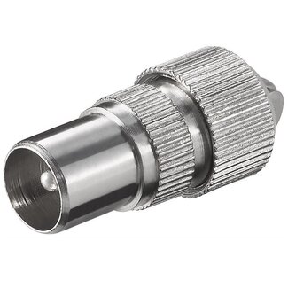 S-Impuls Koax IEC (m) Schraubverbinder - Metall / gerade