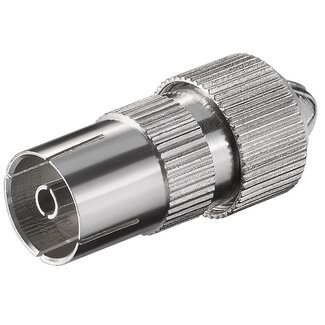 S-Impuls Koaxial IEC (v) Schraubverbinder - Metall / gerade