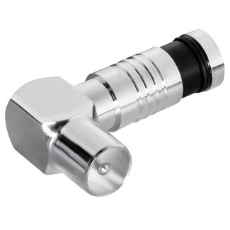 MaxTrack Koaxial IEC (m) Kompressionsstecker - Metall / Winkel