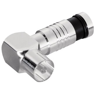 MaxTrack Koaxial IEC (v) Kompressionsstecker - Metall / Winkel